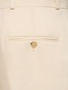 Pleated viscose & poly straight pants