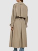 Belted cotton blend gabardine trench
