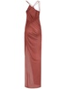 Viscose crepe long dress