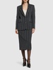 Pinstripe light wool tailored jacket
