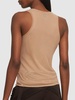 Crystal logo tulle tank top