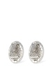 Small oval crystal earrings