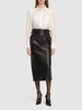 Silk jacquard shirt w/pockets