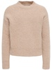 Ribbed mohair blend crewneck sweater