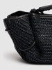 Mini Arta raffia top handle bag