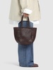 Grace Small woven leather basket bag
