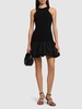 Bubble rib knit viscose blend mini dress