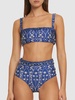 Nopal printed high waist bikini bottoms