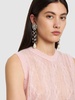 Crystal heart earrings w/ fringes