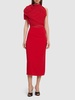 Technical split midi skirt