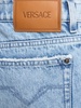 Stonewashed denim straight jeans