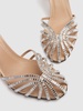 80mm Penelope satin & crystal sandals