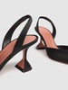 70mm Begum satin slingbacks