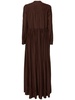 Cotton muslin draped long dress