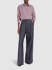 Wool suiting wide pants