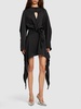 Louie satin cutout mini dress