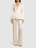 Tailored satin single breast jacket