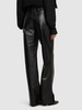 Roy leather blend straight pants