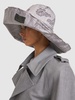 Tromp l'oeil lace print canvas hat
