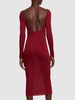 Cutout viscose jersey midi dress