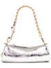 Cindy metallic crinkled cylinder bag