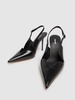 105mm Star cut-out leather heels