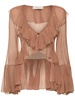 Sheer silk crepe shirt