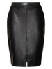 Tyra leather blend pencil midi skirt
