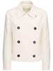 Padded cotton & linen jacket