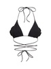 3D flower tech triangle bikini top