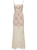 Embellished lace maxi dress