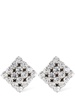 Square crystal stud earrings