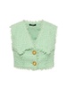 Cropped tweed vest
