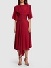 Shiny jersey midi dress