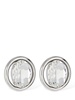 Oval crystal stud earrings