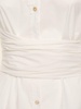 Knotted poplin long shirt