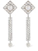 Crystal earrings w/ pendant