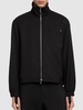 Zip-up wool bomber jacket