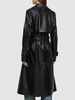 Oliv belted long trench coat