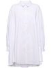 Cotton blend pleated shirt