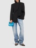 Glossy coated denim straight jeans