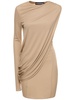 Draped viscose jersey mini dress