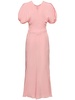 Gathered waist viscose midi dress