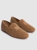 10mm Striped velvet loafers