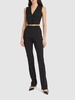 Stretch cady straight pants