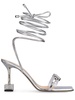 95mm Crystal leather & PVC sandals