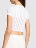 Embellished knit crop top