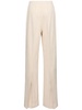 High waist canvas wide leg pants