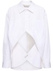 Asymmetrical poplin shirt