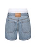 Loose cotton denim shorts